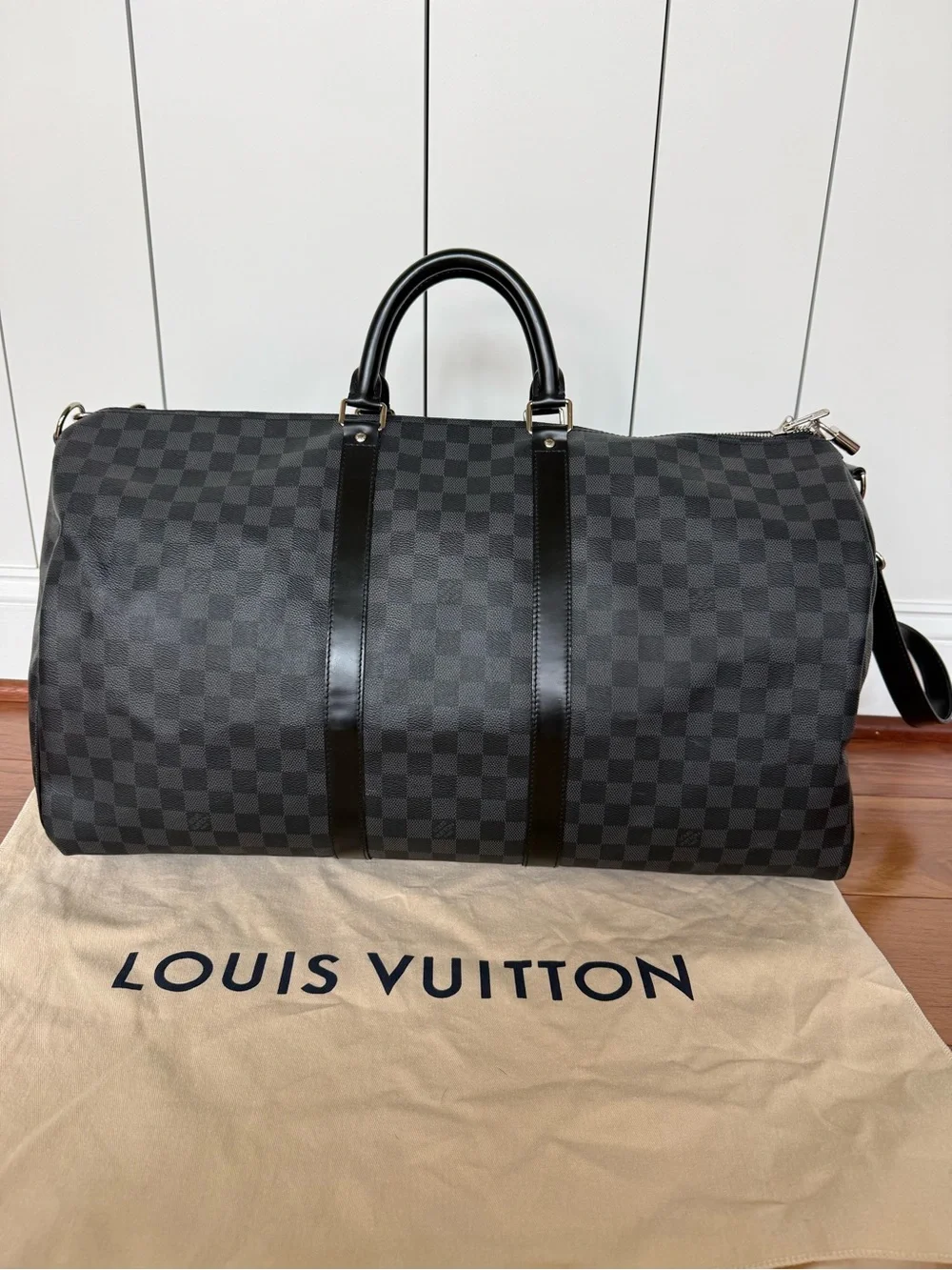 Louis Vuitton Black Damier Graphite Duffel Bag